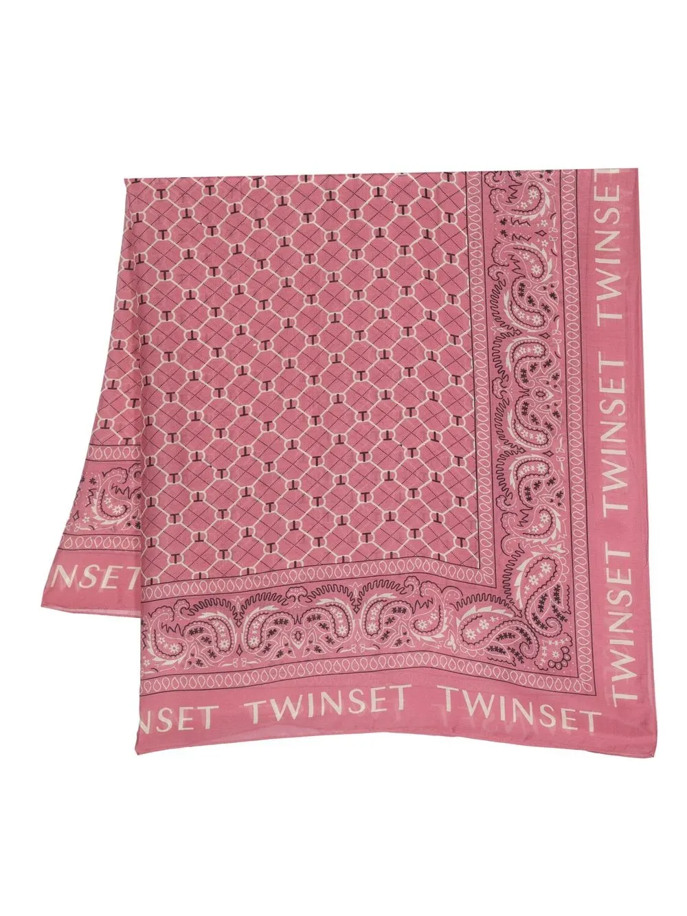 

TWINSET mascada con estampado geométrico - Rosado