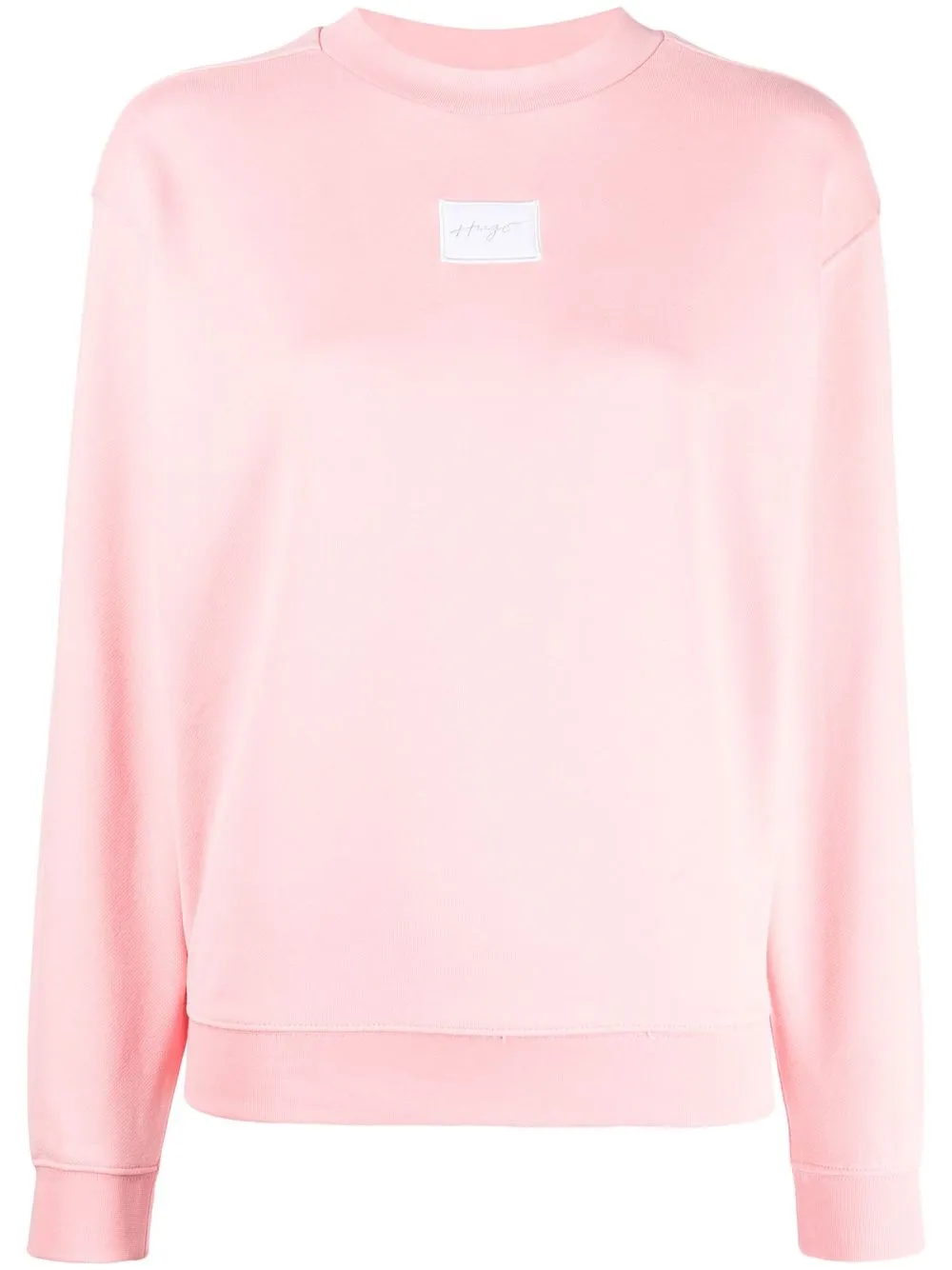 

HUGO logo-patch crew-neck sweatshirt - Pink