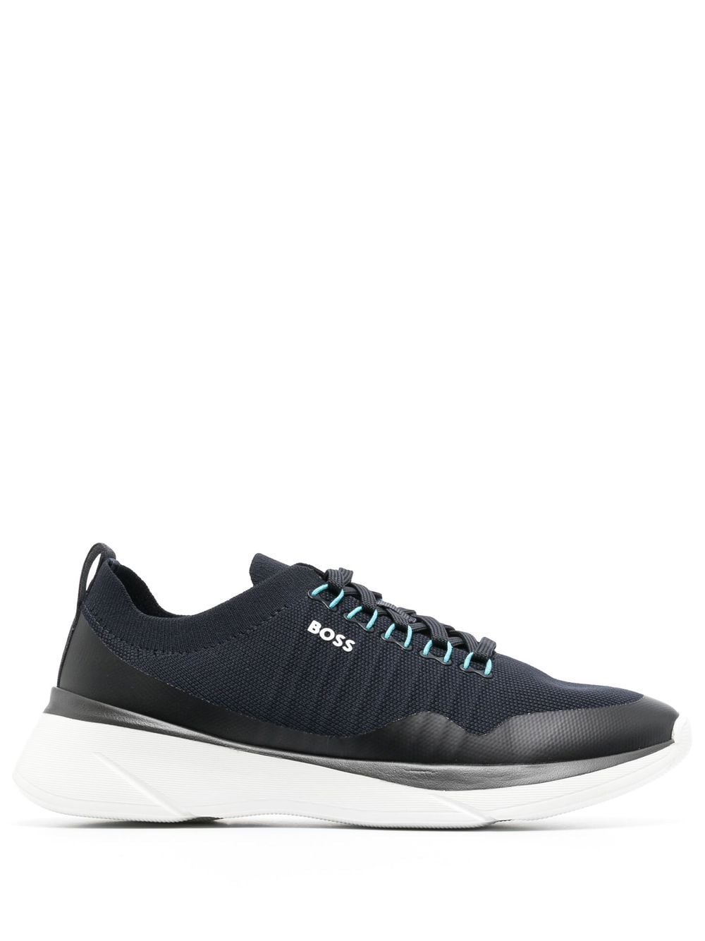 

BOSS logo-print sock-style trainers - Blue