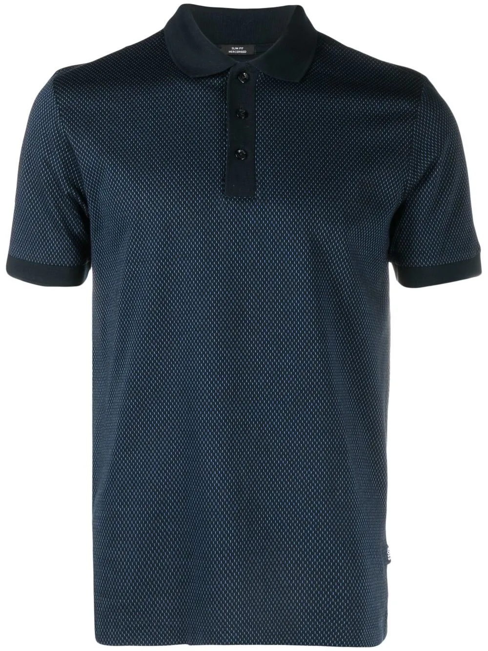 

BOSS contrasting cotton polo shirt - Blue