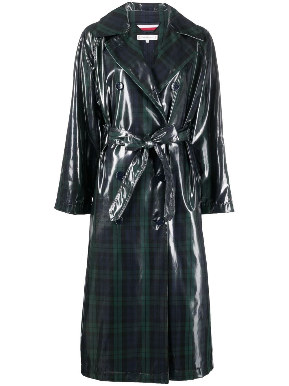 Image 1 of Tommy Hilfiger tartan-print trench coat