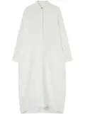 Jil Sander linen long-sleeve shirt dress - White