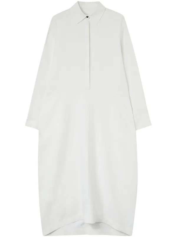 knee length dresses for ladies Madge Pigment Coated Linen Dress – La Garçonne main image 1