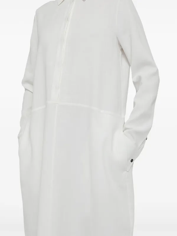 Jil Sander リネンシャツドレス | ホワイト | FARFETCH JP