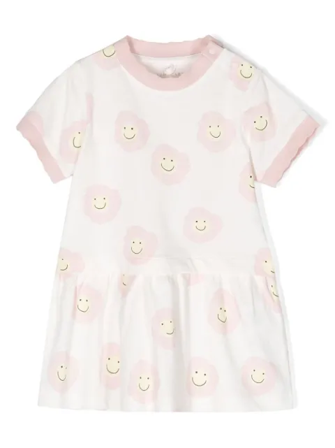 Stella McCartney Kids smiley-print cotton dress
