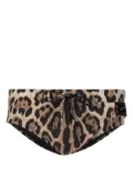Dolce & Gabbana leopard print swimming trunks - Brown