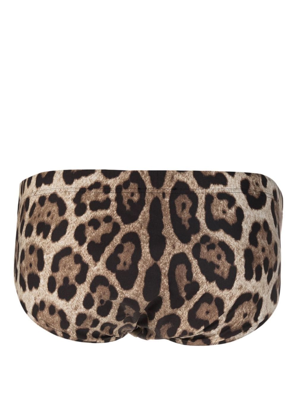 Shop Dolce & Gabbana Leopard Print Swimming Trunks In Brown
