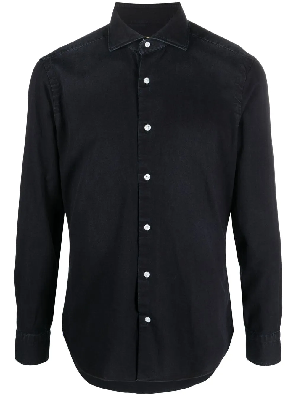 

Barba plain spread collar shirt - Blue