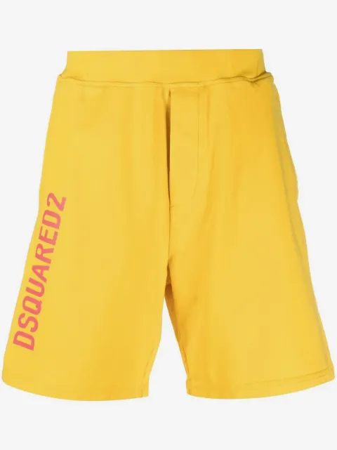 DSQUARED2 cotton logo print shorts