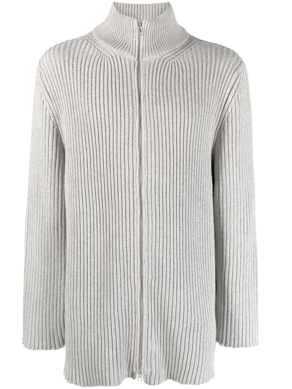 

MM6 Maison Margiela zip-fastening ribbed-knit jumper - Grey