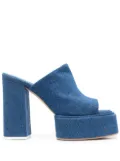 3juin 140mm platform mules - Blue