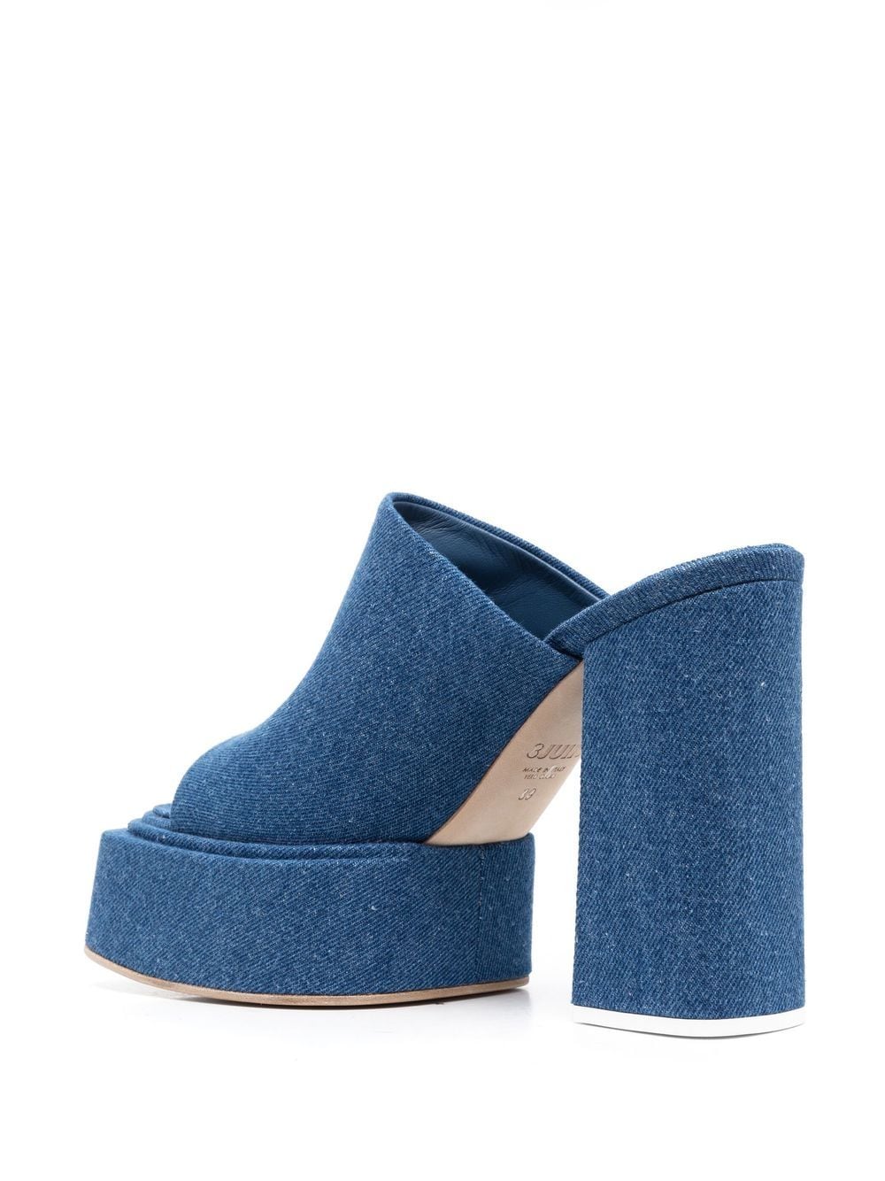 Shop 3juin 140mm Platform Mules In Blau