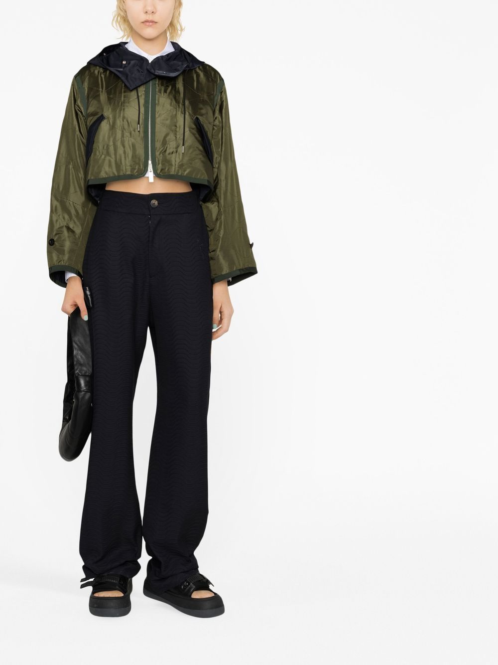 sacai Cropped jack - Groen