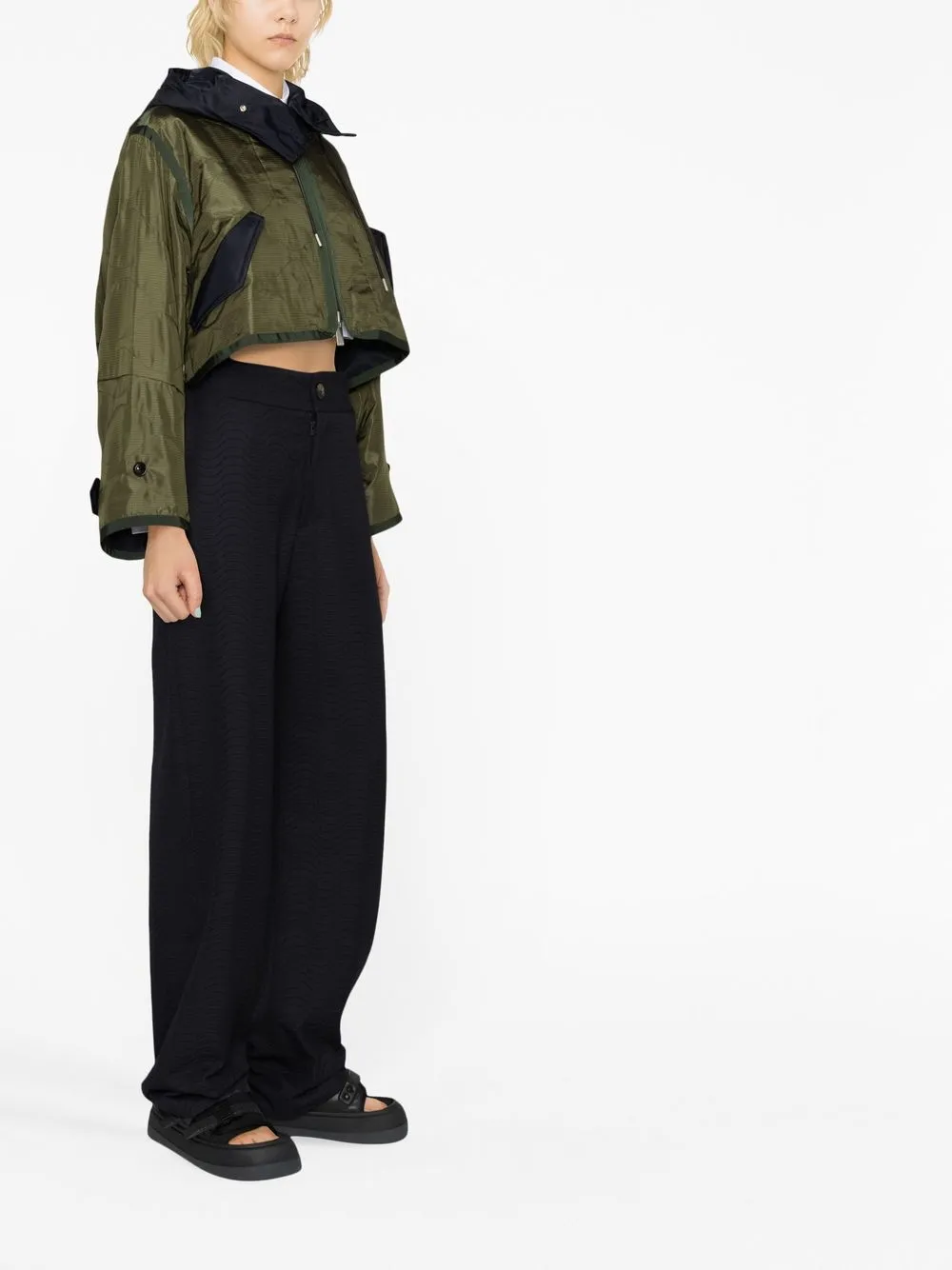 Sacai キルティング フーデッドジャケット - Farfetch