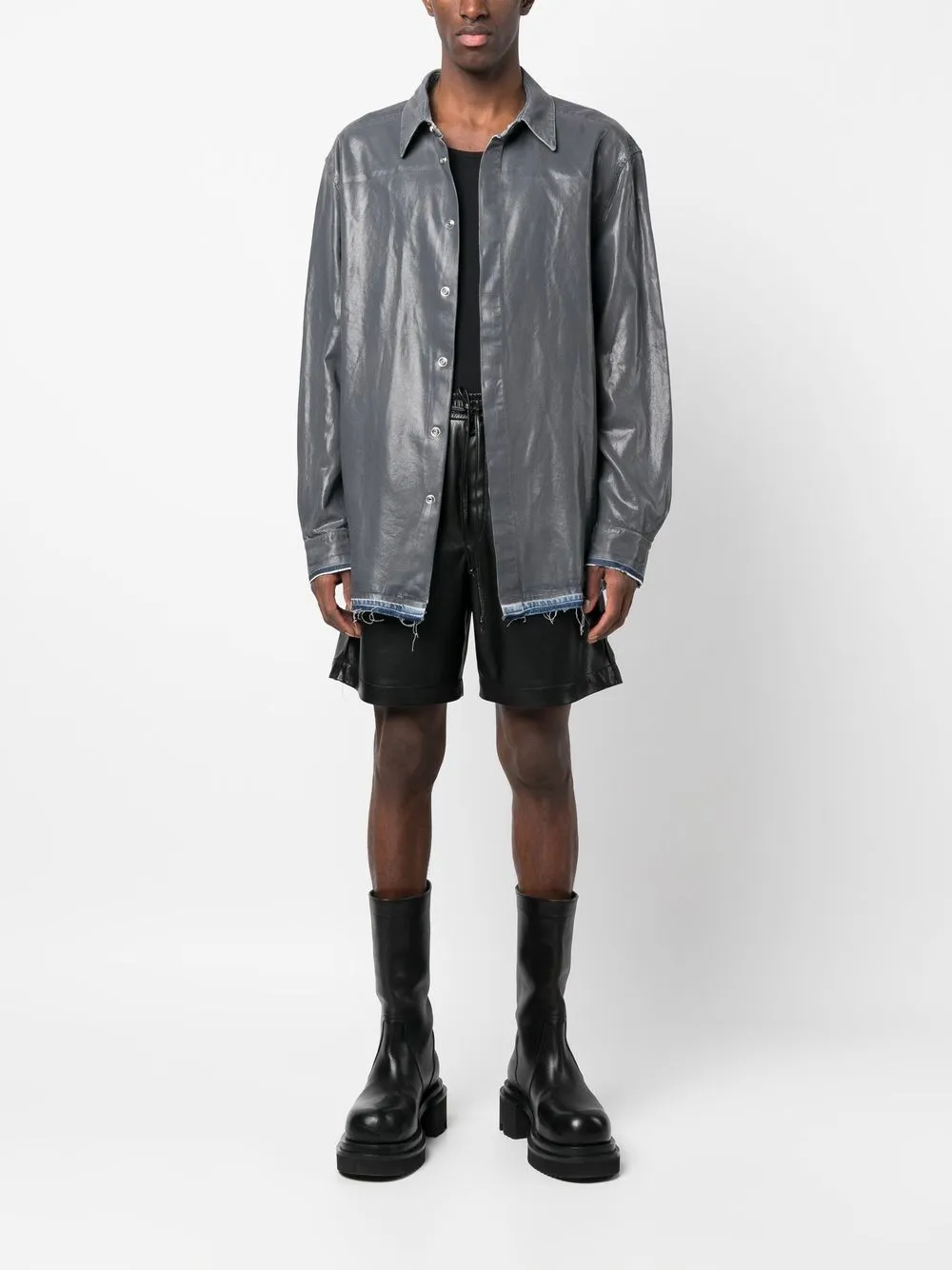 Diesel Lyocell overhemd - Grijs