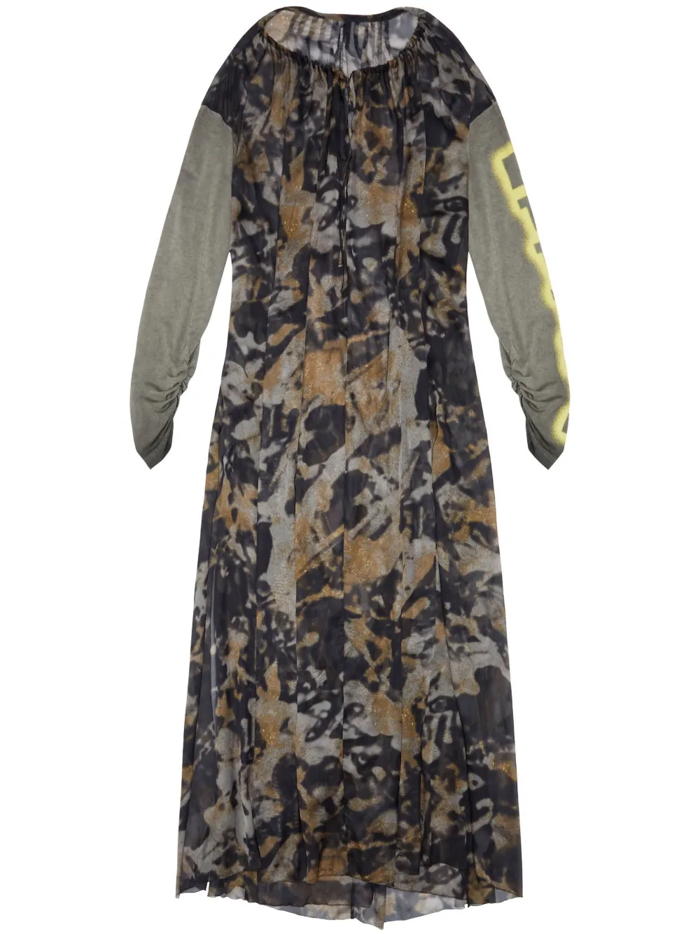 Diesel graphic-print long dress - Black