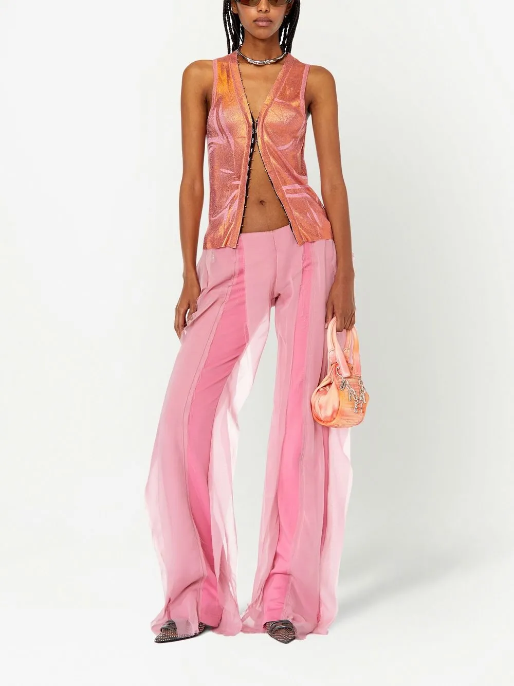 Diesel Mouwloze top - Roze