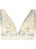 Diesel denim bra-style top - Neutrals