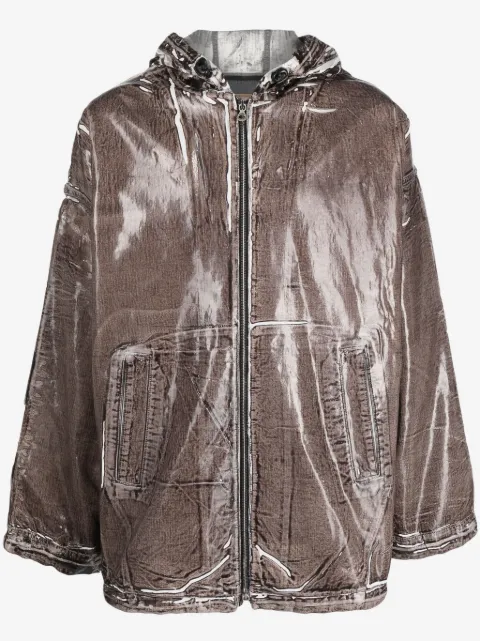 Diesel veste en jean à fini enduit