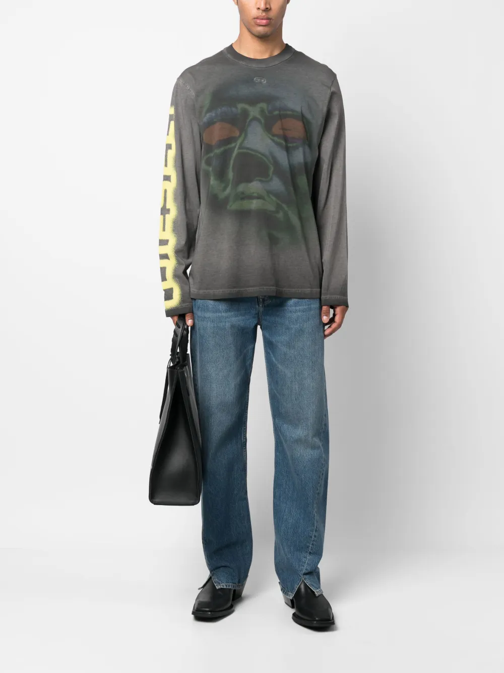 Diesel T-shirt met vervaagd effect - Grijs