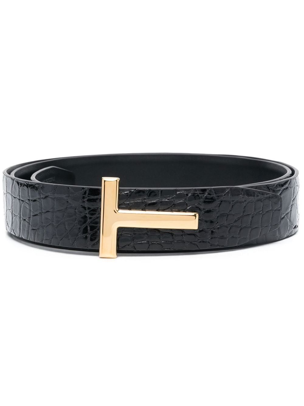 TOM FORD logo-buckle Alligator Belt - Farfetch