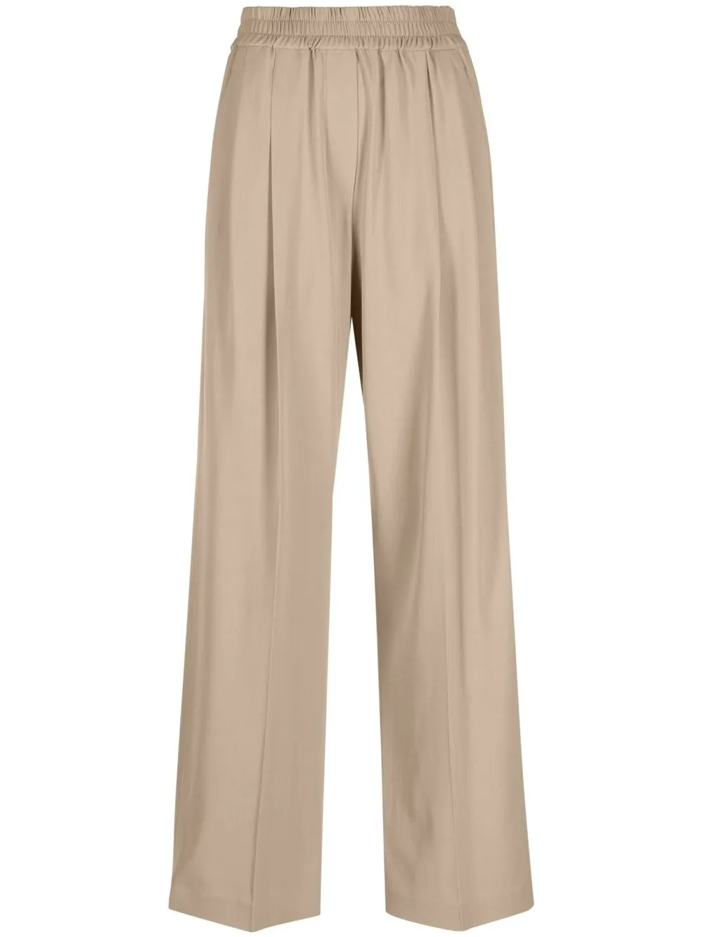 

Brunello Cucinelli elasticated-waist wide-leg trousers - Brown