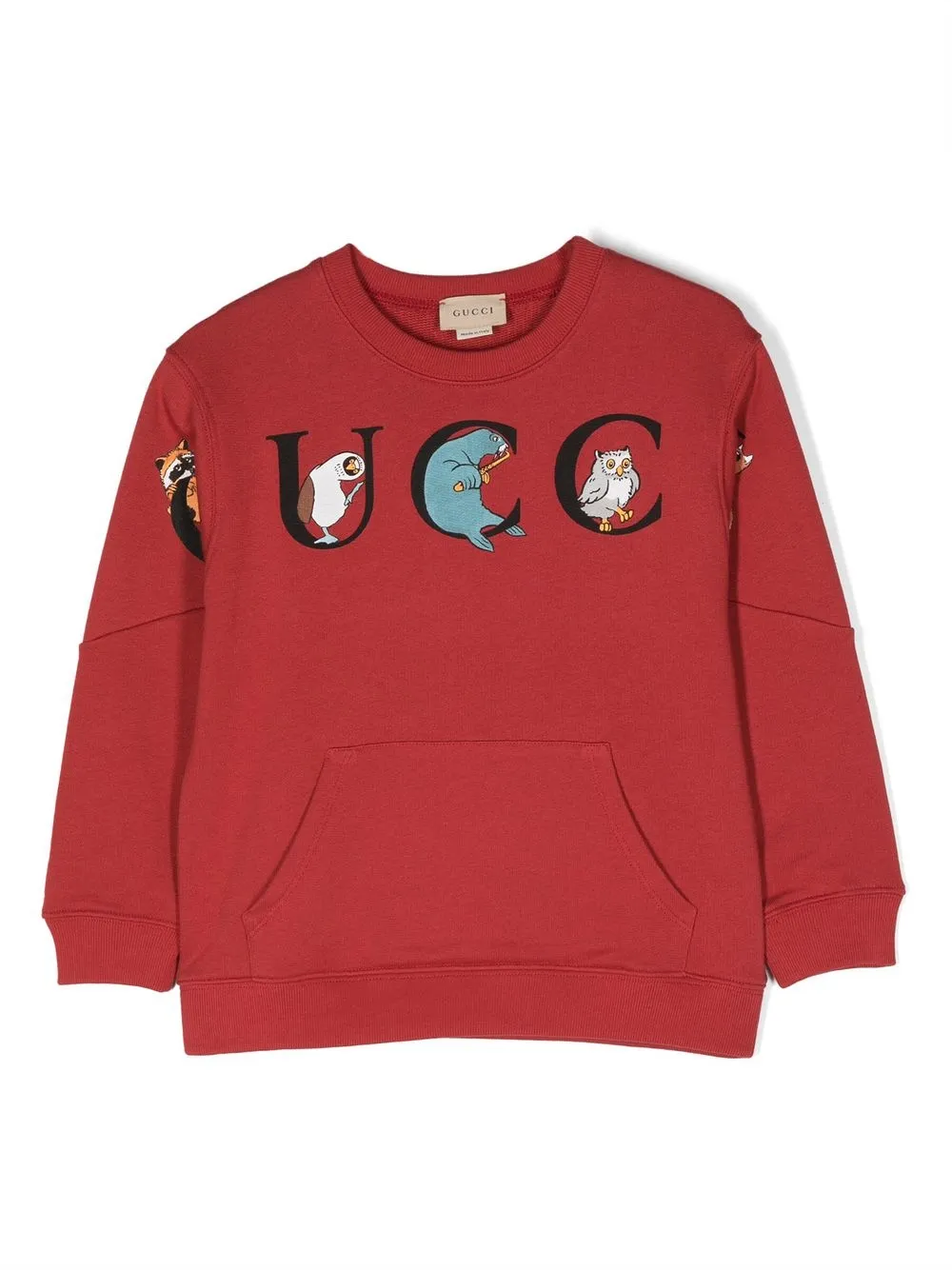 

Gucci Kids logo-print cotton sweatshirt - Red