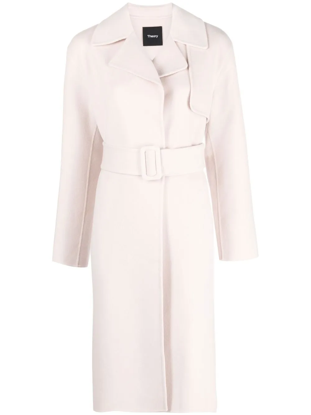 

Theory notched-lapels belted coat - Pink