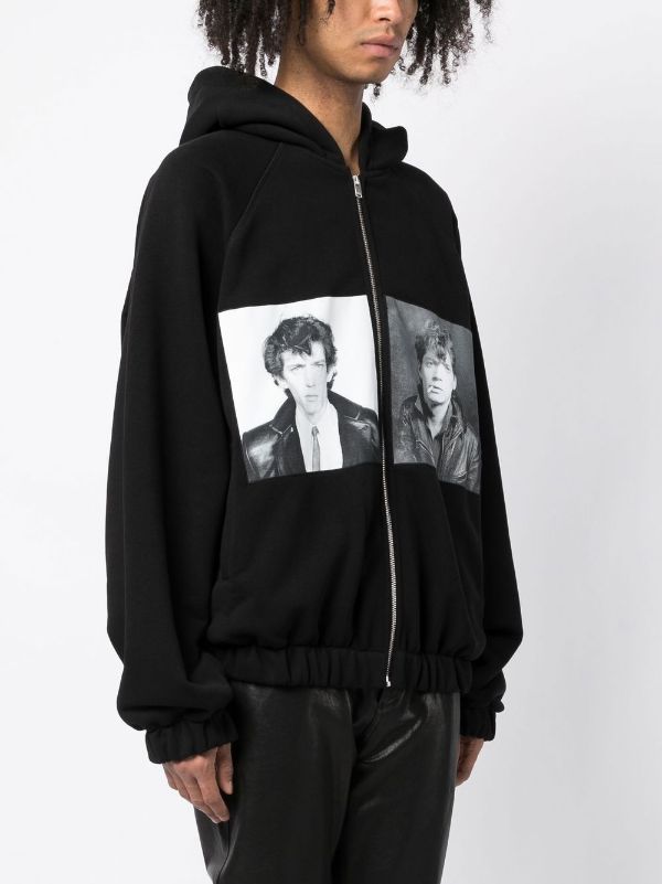 MISBHV graphic print zip up Hoodie Farfetch