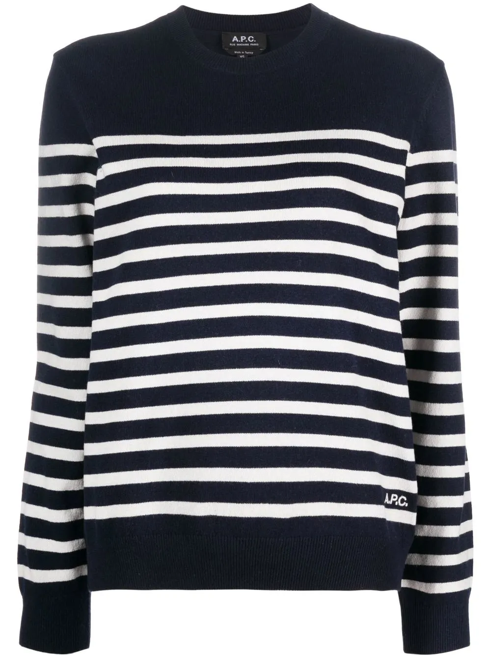 

A.P.C. suéter tejido con rayas estampadas - Azul