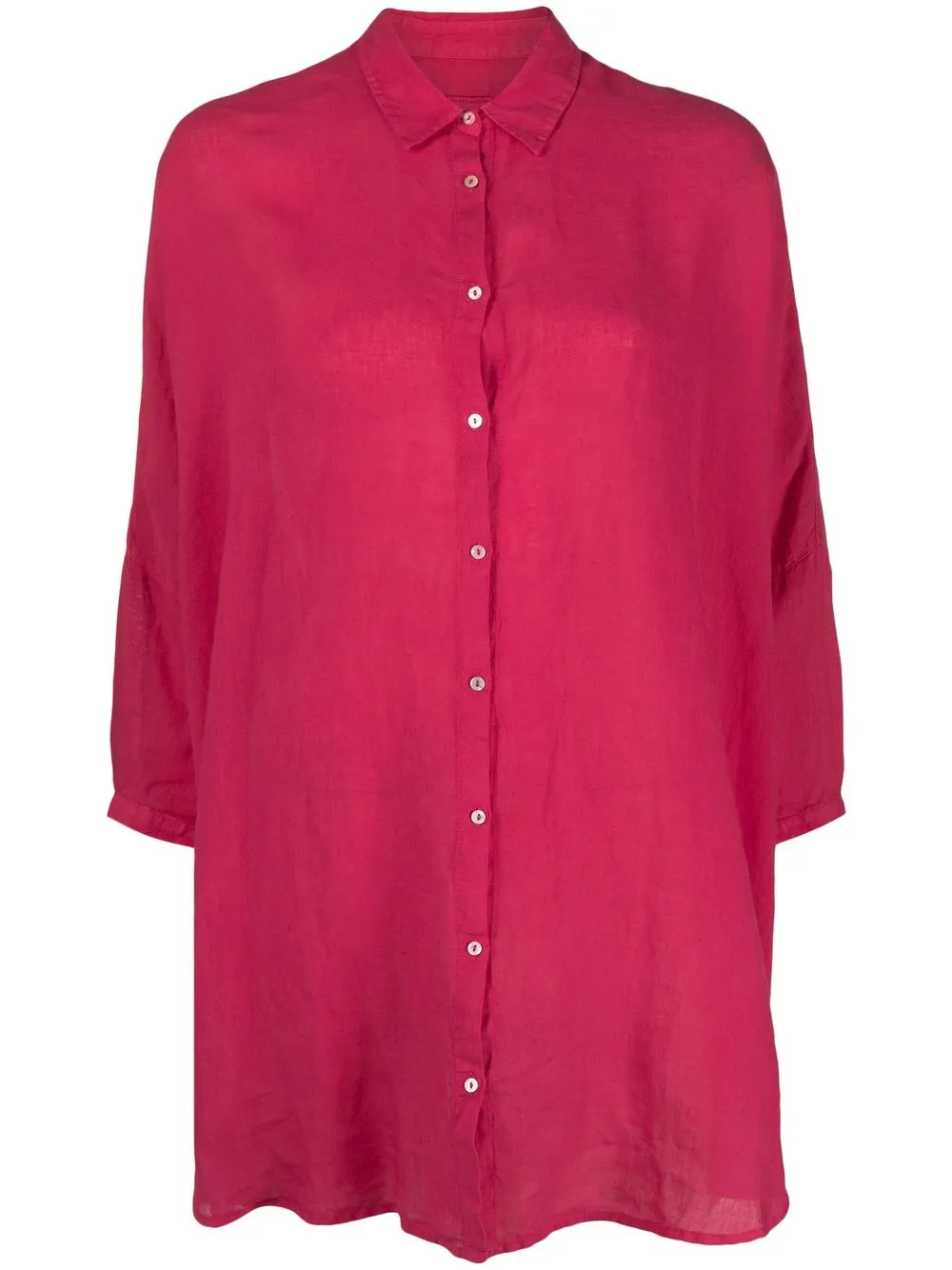 

120% Lino camisa manga larga - Rosado