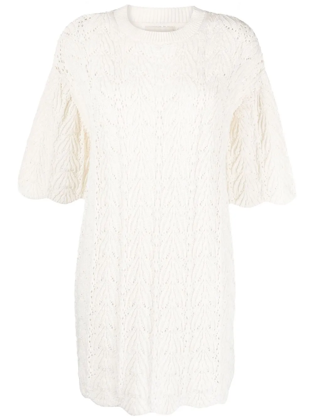 

Loulou Studio short-sleeved textured-knit jumper - White