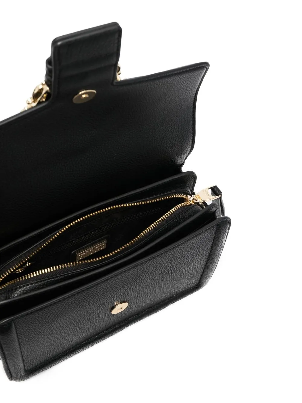Versace Jeans Couture Baroque-buckle Shoulder Bag In Schwarz