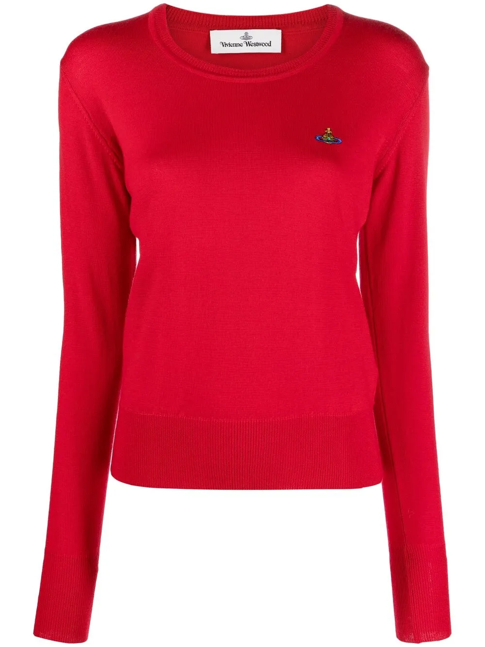 

Vivienne Westwood Orb-embroidered virgin wool jumper