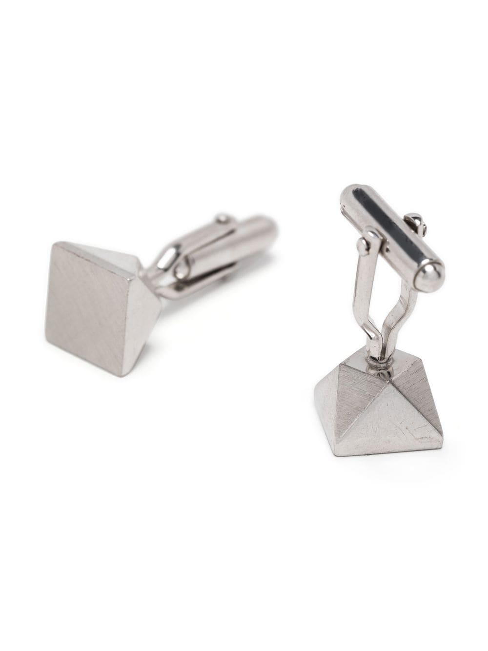 Pre-owned Lanvin 1990s Brushed Effect Silver-tone Cufflinks
