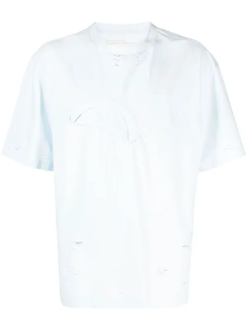 T-shirt superposé à effet usé - Feng Chen Wang - Modalova