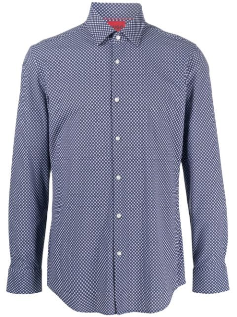 HUGO - spot-print long-sleeved shirt