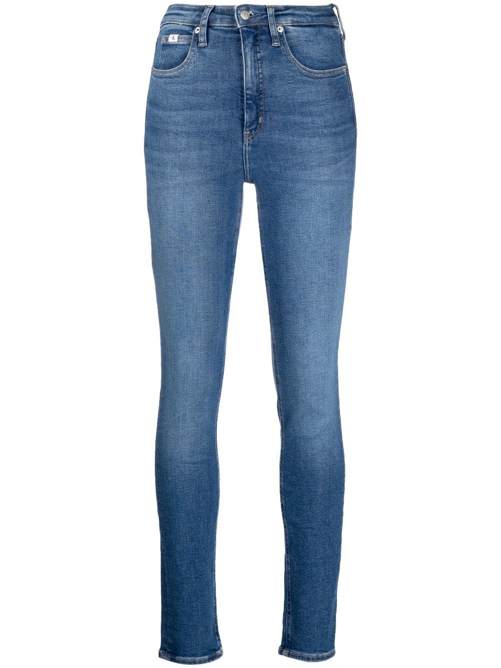 high-rise skinny-cut jeans