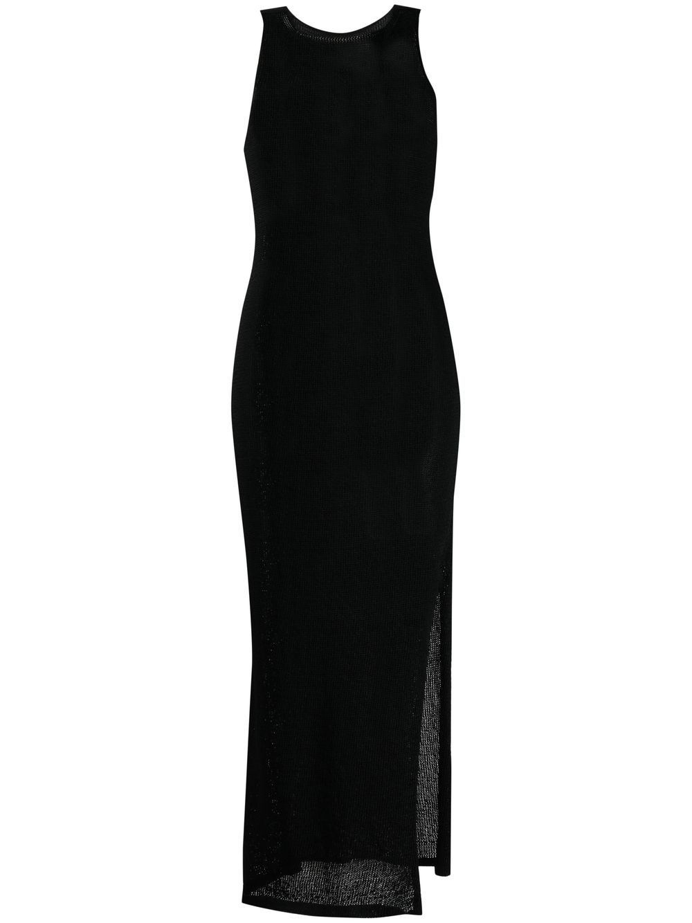 Shop Tom Ford Sleeveless Knitted Long Dress In Black