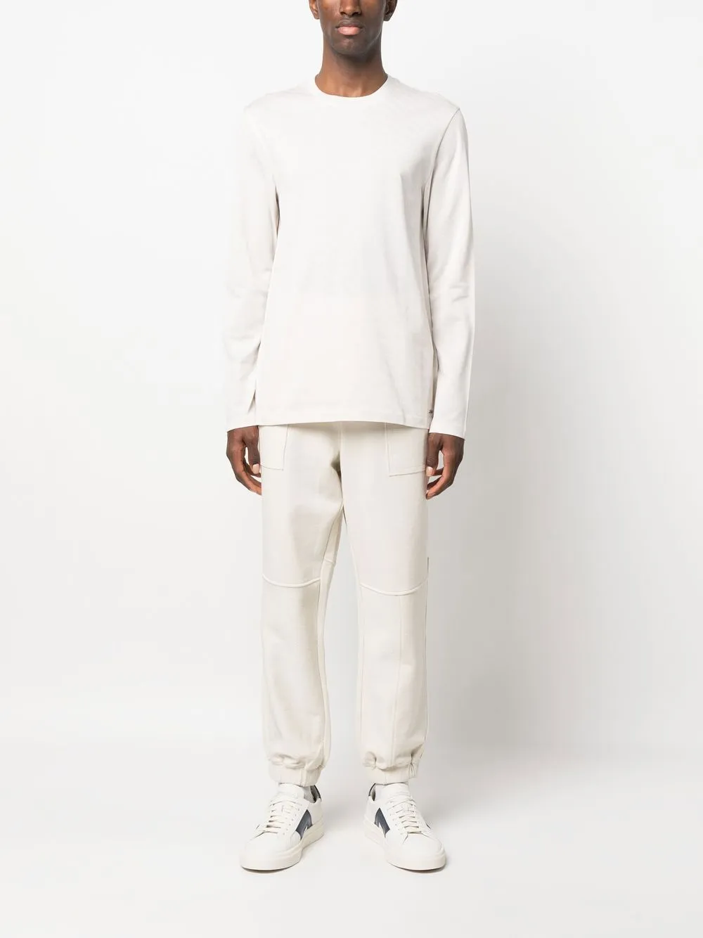 BOSS Katoenen T-shirt - Beige