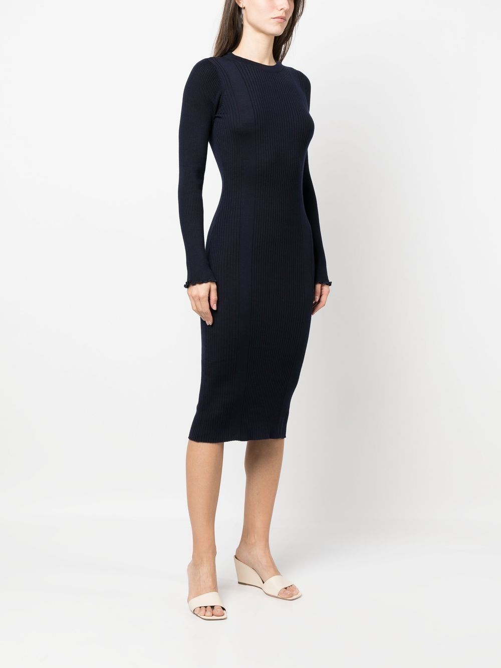 Tommy Hilfiger ribbed-knit Midi Dress | Blue | FARFETCH