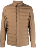 Zegna zip-up padded shirt jacket - Brown