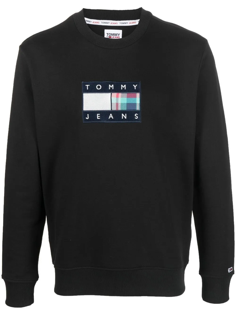 

Tommy Jeans logo-patch crew-neck sweatshirt - Black