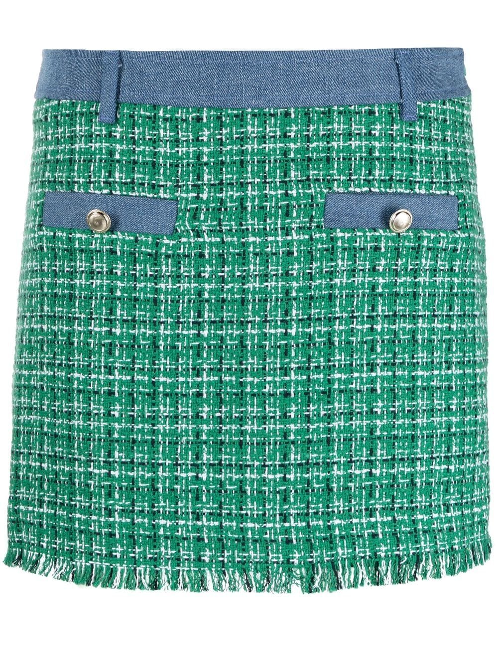 

LIU JO A-line tweed mini skirt - Green