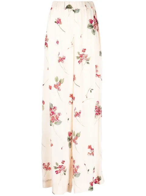 TWINSET pantalones palazzo con estampado floral