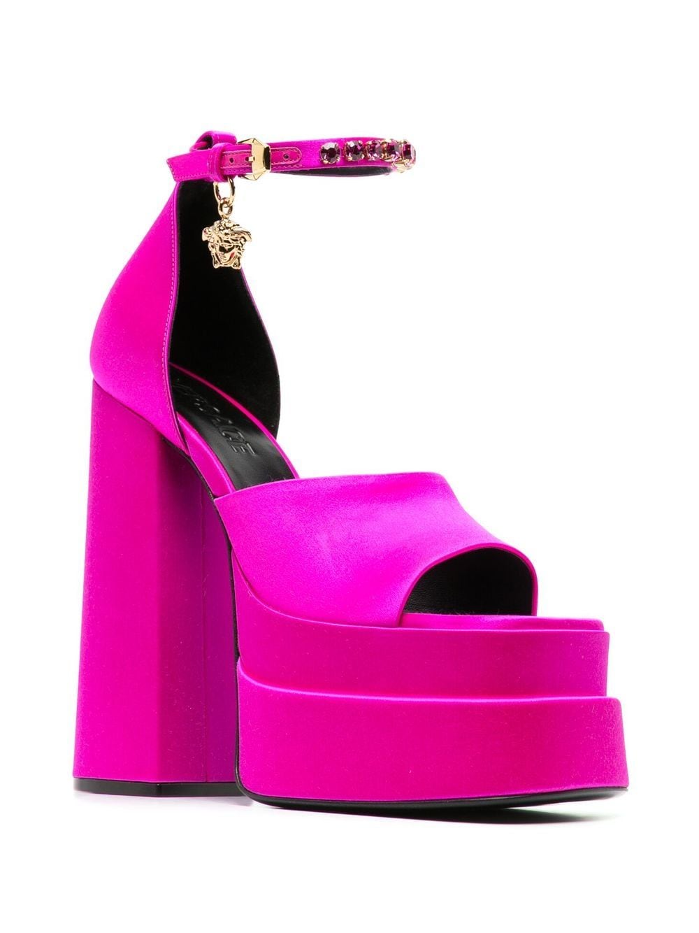 Shop Versace Medusa Aevitas Platform Sandals In Rosa