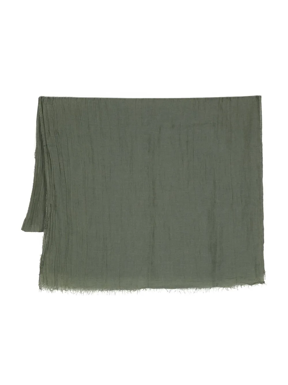 

Rick Owens linen frayed-edge scarf - Green