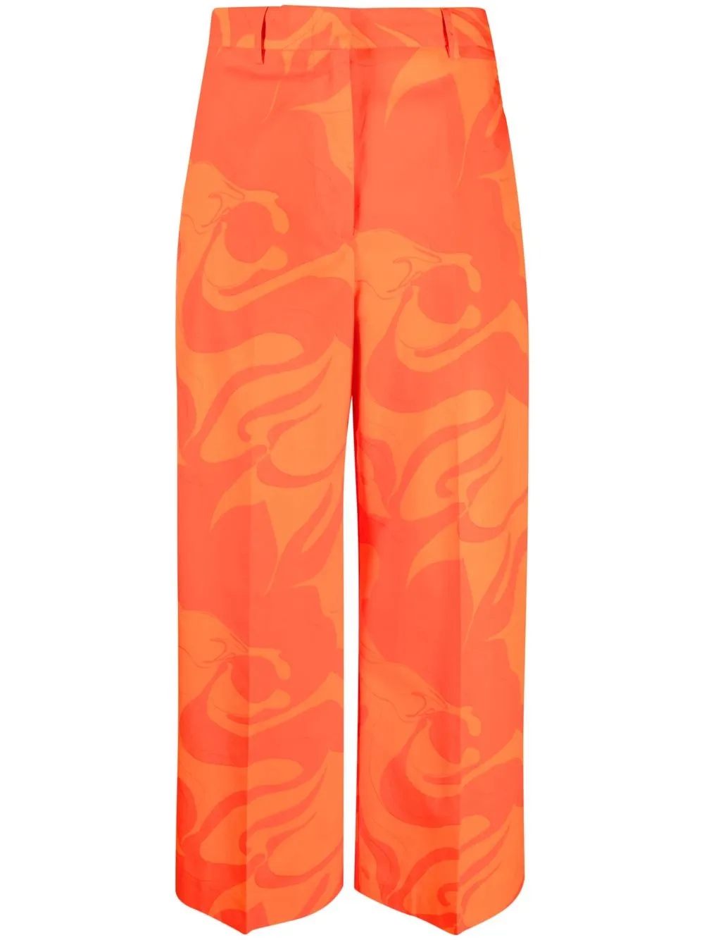 

ETRO abstract-print cropped trousers - Orange