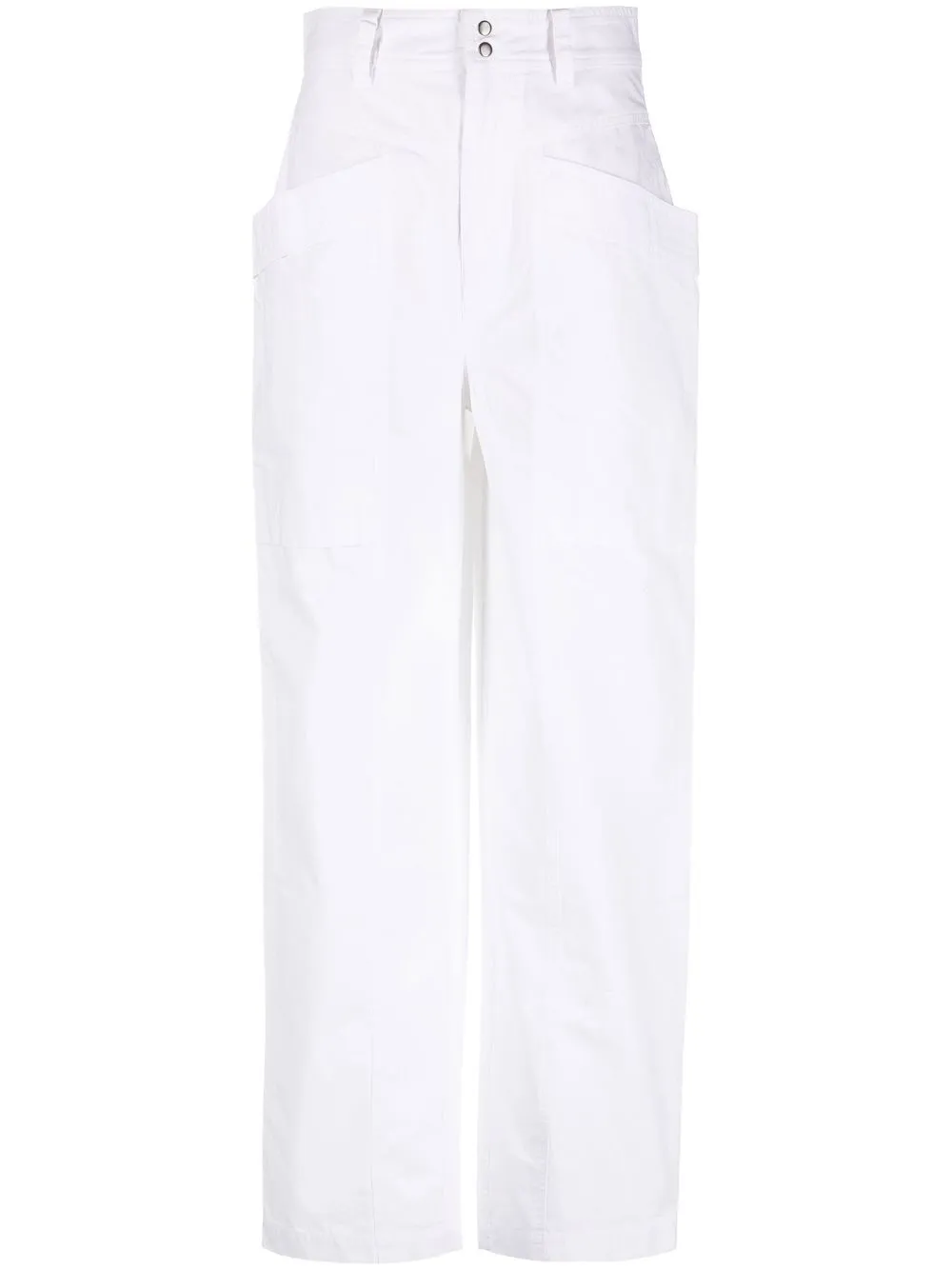 

Isabel Marant Étoile pantalones cargo con tiro alto - Blanco