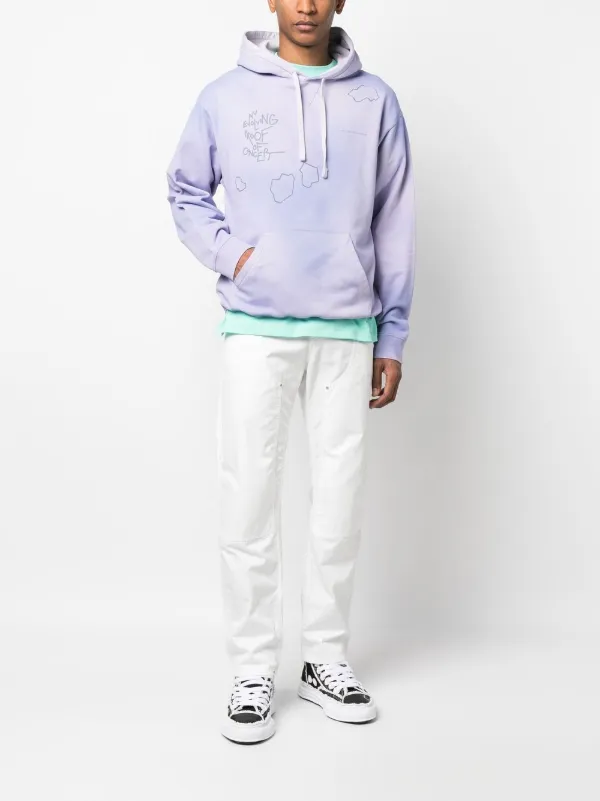 OBJECTS IV LIFE graphic-print Faded Hoodie | Purple